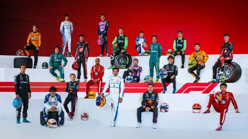 F1 grid photo of the 2025 season.